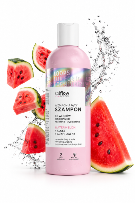 شامبو الشعر الهايش والمتقصف بالبطيخ - So!Flow Watermelon Shampoo