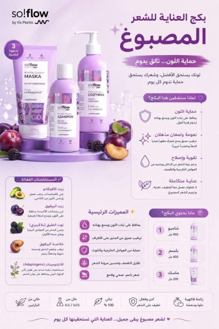 So!Flow مجموعة العناية بالشعر المصبوغ